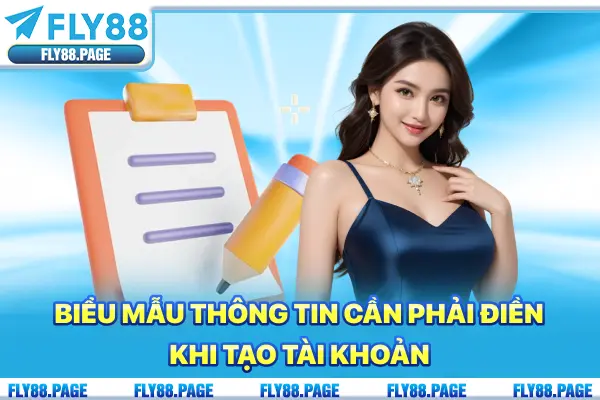 Biểu mẫu thông tin cần phải điền khi tạo tài khoản Biểu mẫu thông tin cần phải điền khi tạo tài khoản