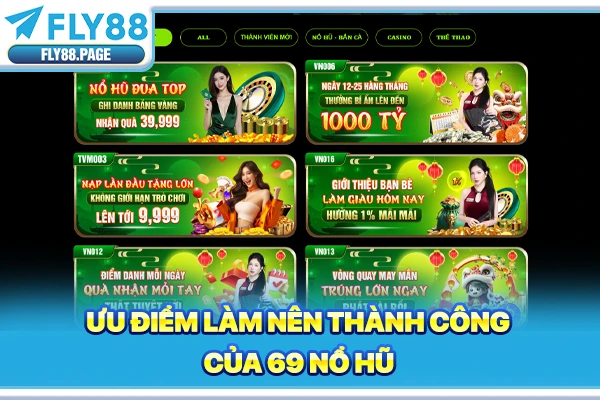 Ưu điểm làm nên thành công của 69 nổ hũ Ưu điểm làm nên thành công của 69 nổ hũ